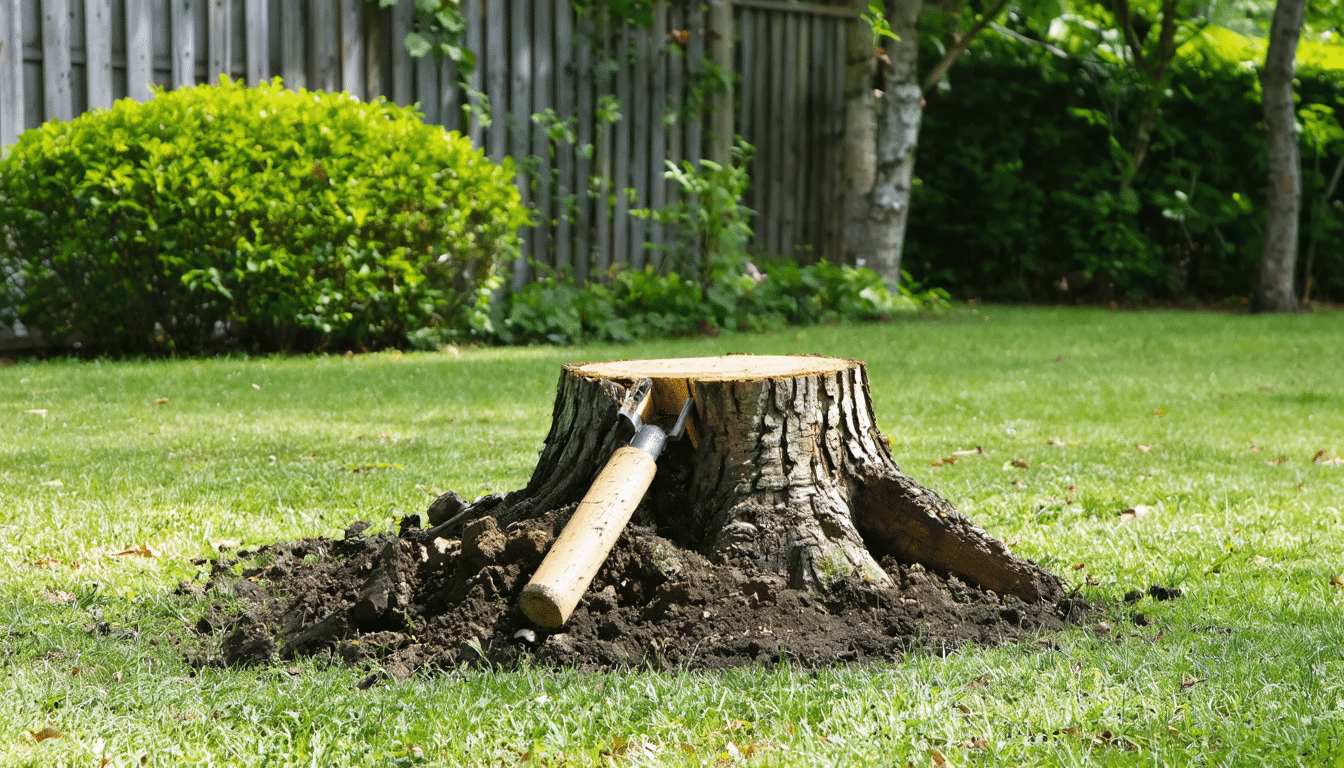 Een slimme methode om boomstronken te verwijderen zonder kracht, graafmachines en extra kosten