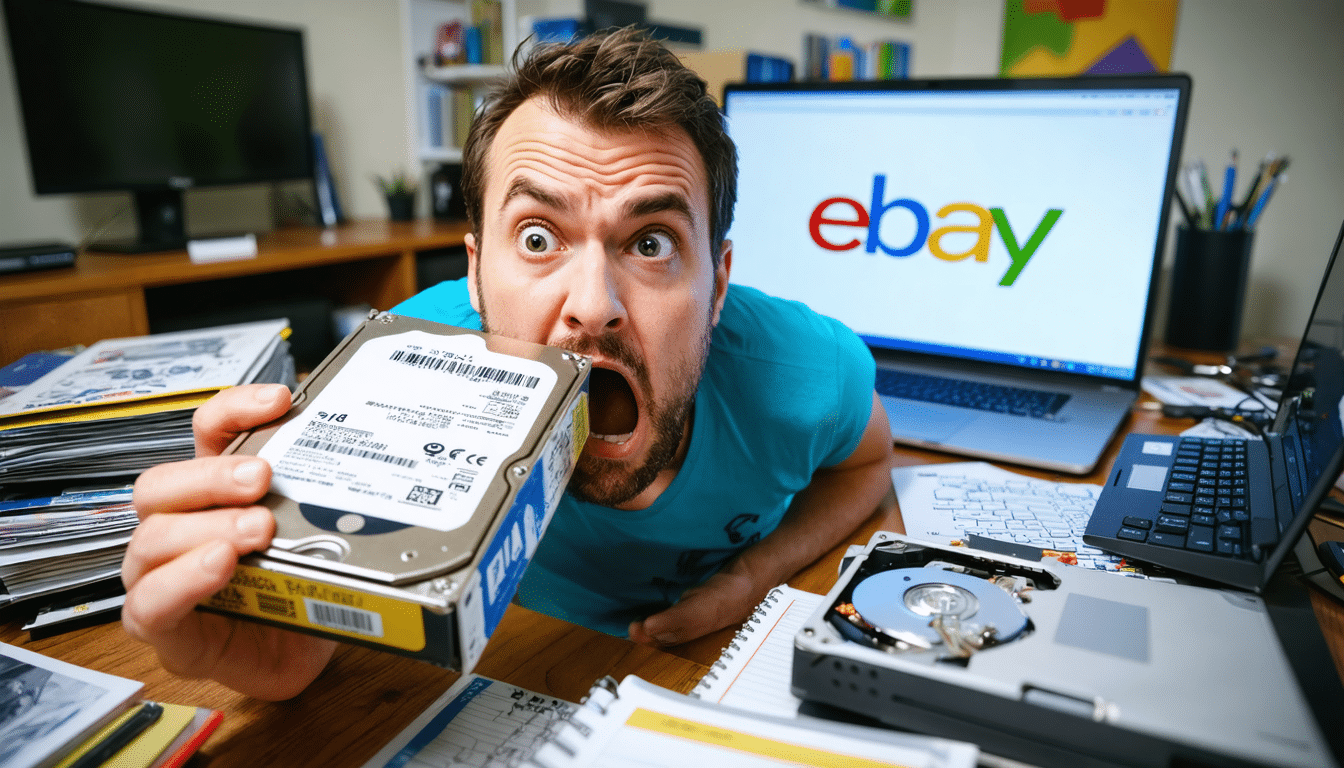 Hij kocht een 6 terabyte harde schijf van een onbekende fabrikant op eBay; toen hij een blik wierp, ontdekte hij dat hij was bedrogen