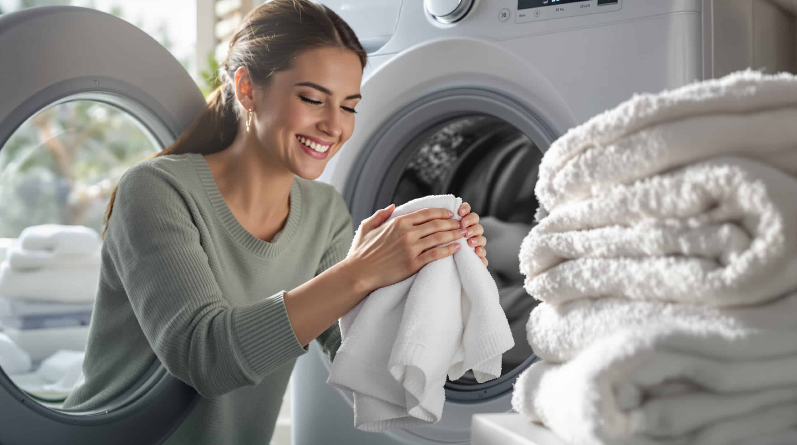 Ik druk ze samen, leg ze tussen de handdoeken, stel de wasmachine in op 30 graden en krijg perfect zachte handdoeken: deze methode helpt echt
