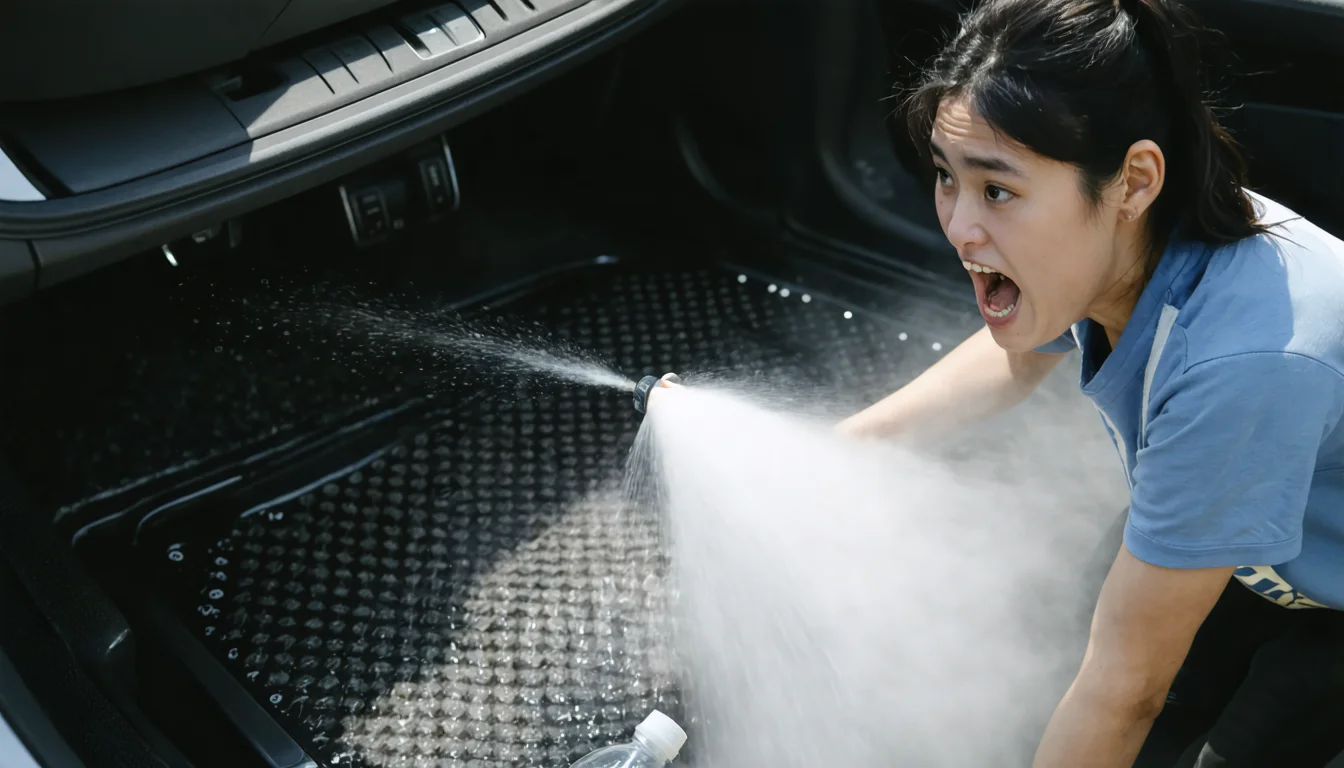 Waarom moet je de vloermatten in de auto besproeien met azijn en wat betekent dat?